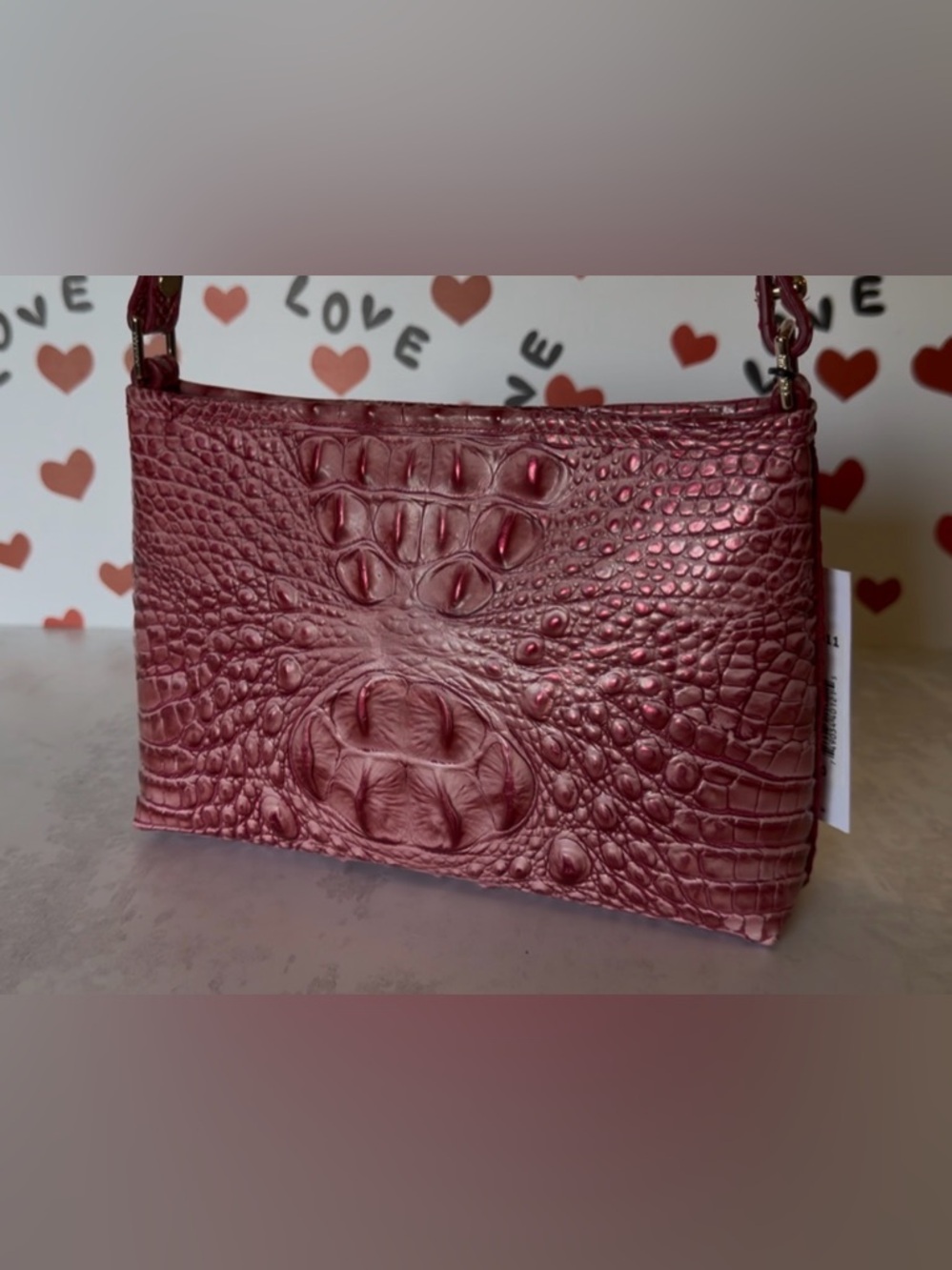 Brahmin Lorelei Pink assorted NWT Rich Beautiful Rose color  - HTF PRICE FIRM - Picture 11 of 11